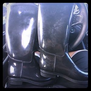 Wool lined rain boots